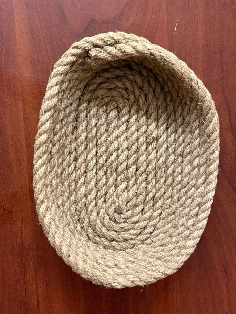 Braided Jute Oval Storage Basket - Natural Tan